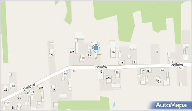 Polków, Polków, 9, mapa Polków