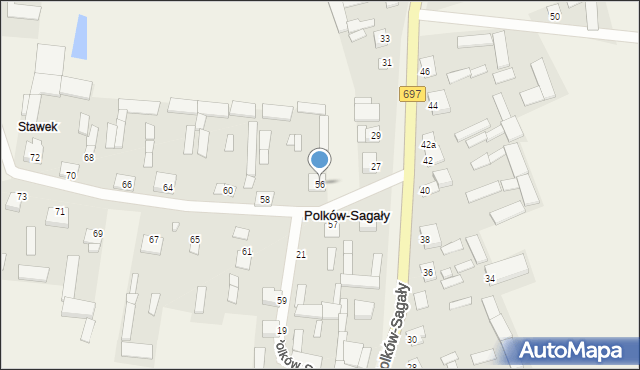 Polków-Sagały, Polków-Sagały, 56, mapa Polków-Sagały