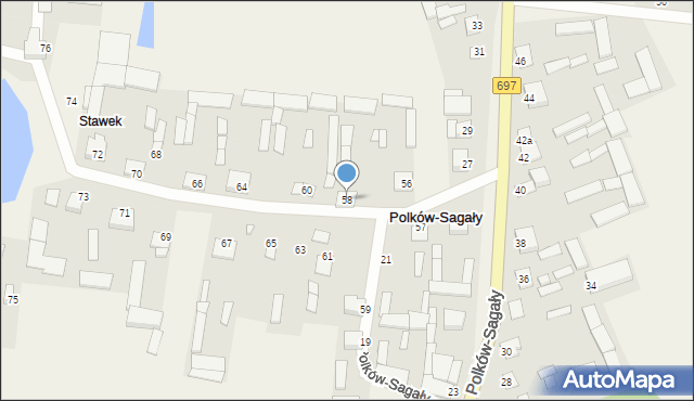 Polków-Sagały, Polków-Sagały, 58, mapa Polków-Sagały