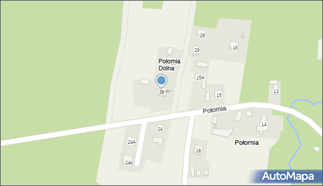 Połomia, Połomia, 26, mapa Połomia