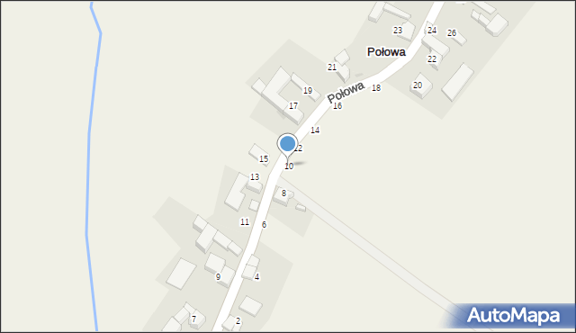 Połowa, Połowa, 10, mapa Połowa