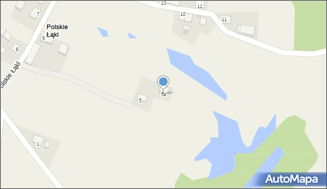 Polskie Łąki, Polskie Łąki, 5a, mapa Polskie Łąki