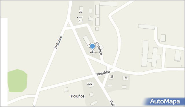 Poluńce, Poluńce, 26/1, mapa Poluńce