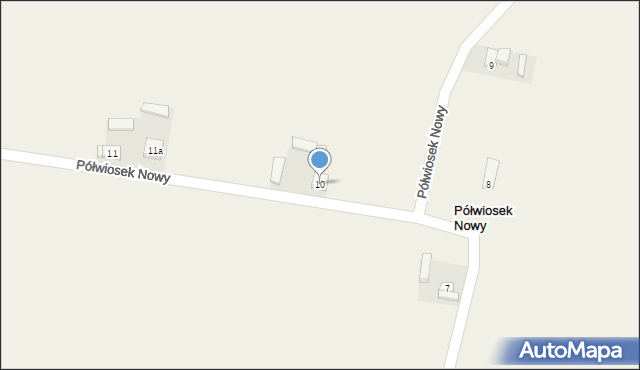 Półwiosek Nowy, Półwiosek Nowy, 10, mapa Półwiosek Nowy