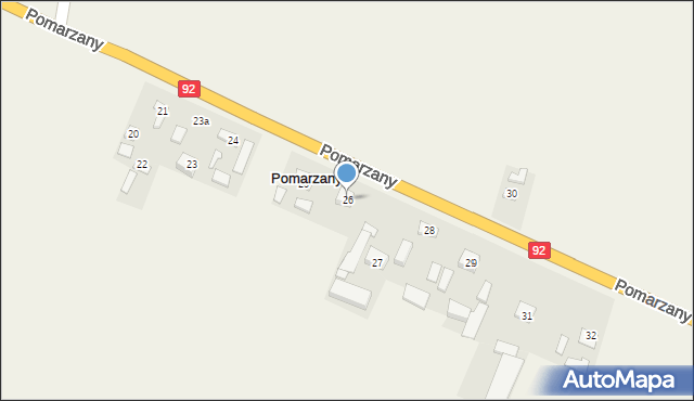 Pomarzany, Pomarzany, 26, mapa Pomarzany