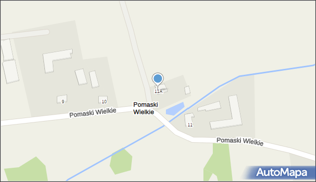 Pomaski Wielkie, Pomaski Wielkie, 11A, mapa Pomaski Wielkie