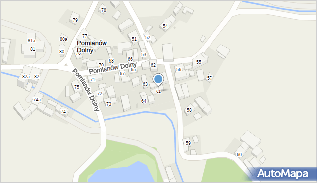 Pomianów Dolny, Pomianów Dolny, 61, mapa Pomianów Dolny