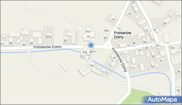 Pomianów Dolny, Pomianów Dolny, 82, mapa Pomianów Dolny