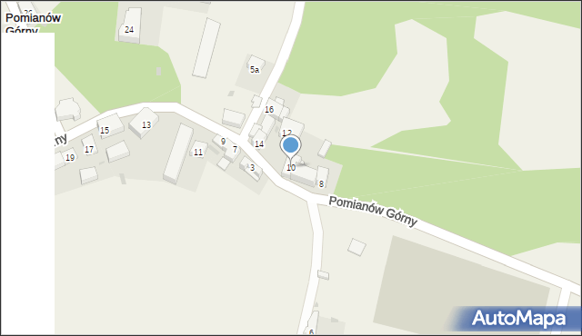 Pomianów Górny, Pomianów Górny, 10, mapa Pomianów Górny