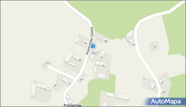 Pomianów Górny, Pomianów Górny, 32, mapa Pomianów Górny