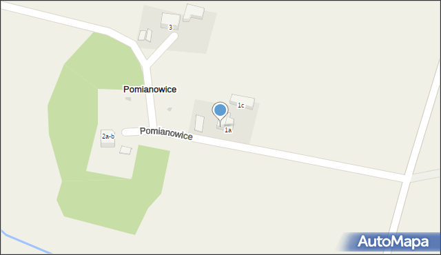 Pomianowice, Pomianowice, 1b, mapa Pomianowice