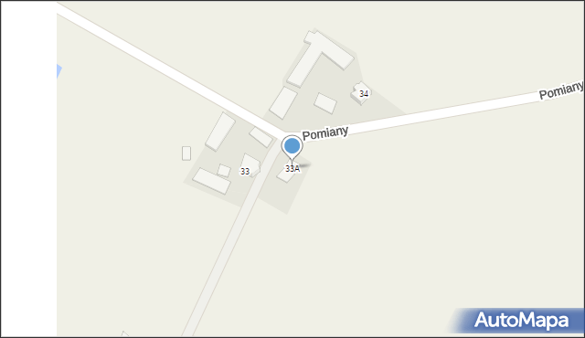 Pomiany, Pomiany, 33A, mapa Pomiany