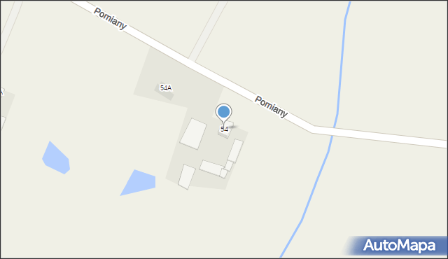 Pomiany, Pomiany, 54, mapa Pomiany