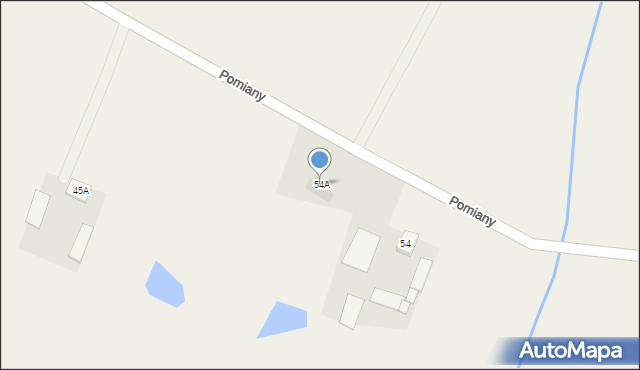 Pomiany, Pomiany, 54A, mapa Pomiany