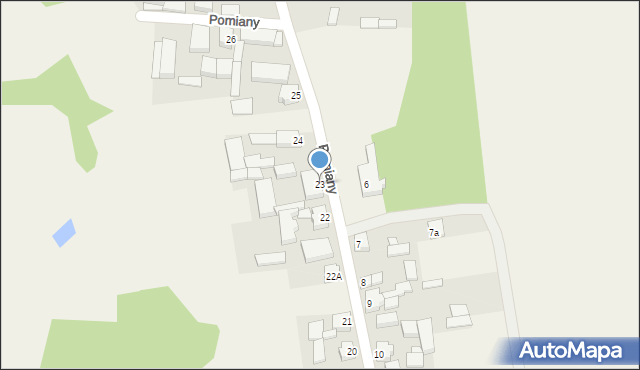 Pomiany, Pomiany, 23, mapa Pomiany