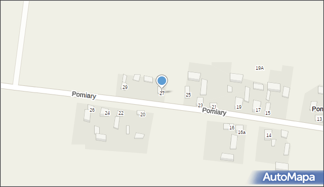 Pomiary, Pomiary, 27, mapa Pomiary