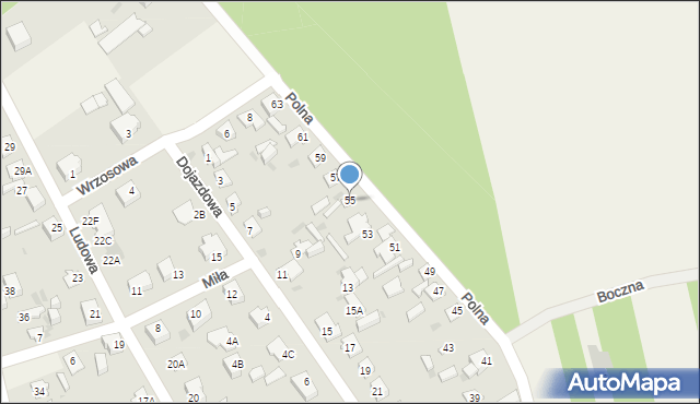 Pomiechówek, Polna, 55, mapa Pomiechówek
