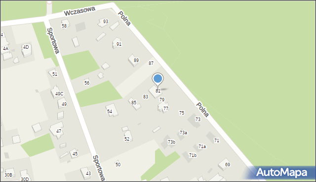 Pomiechówek, Polna, 81, mapa Pomiechówek