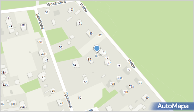 Pomiechówek, Polna, 83, mapa Pomiechówek