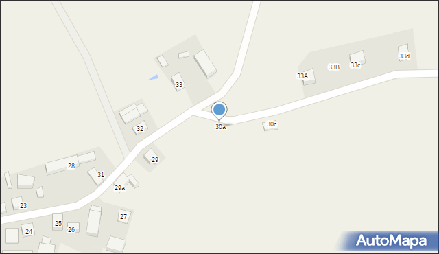 Pomieczyńska Huta, Pomieczyńska Huta, 30a, mapa Pomieczyńska Huta