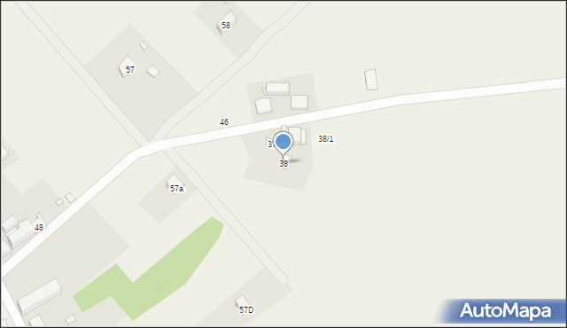 Pomień, Pomień, 38, mapa Pomień