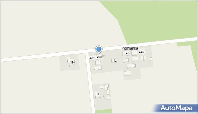Pomień, Pomień, 40B, mapa Pomień