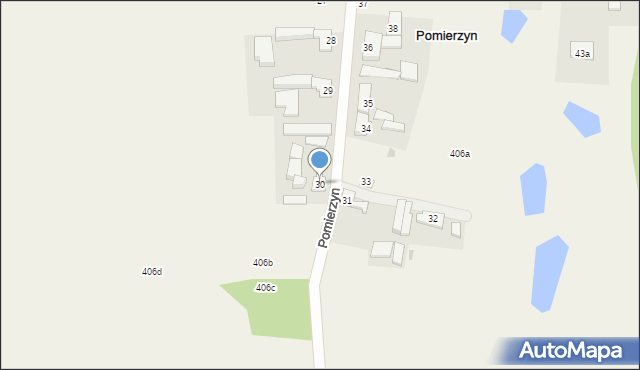 Pomierzyn, Pomierzyn, 30, mapa Pomierzyn