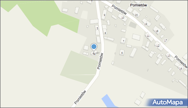 Pomietów, Pomietów, 5a, mapa Pomietów