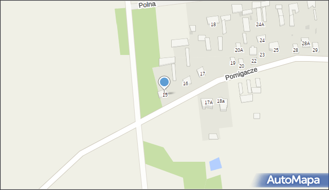 Pomigacze, Pomigacze, 15, mapa Pomigacze