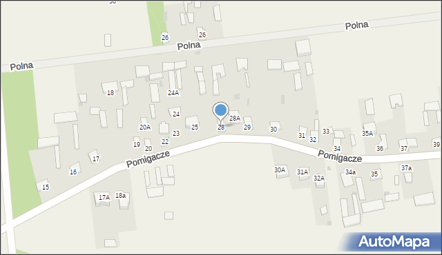 Pomigacze, Pomigacze, 28, mapa Pomigacze