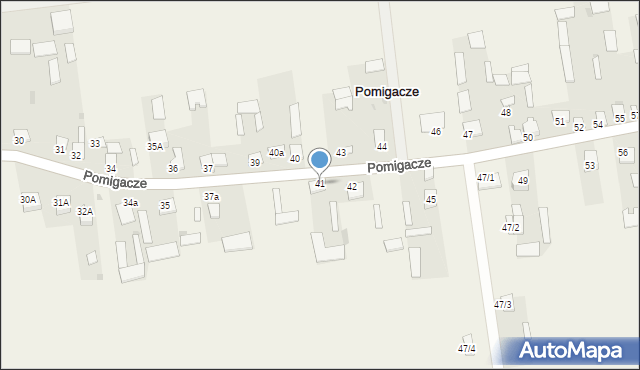 Pomigacze, Pomigacze, 41, mapa Pomigacze