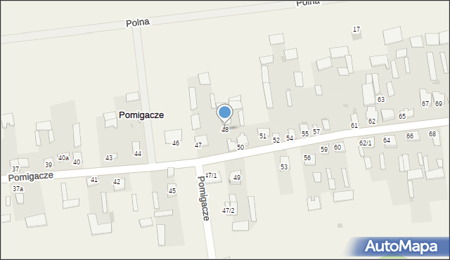 Pomigacze, Pomigacze, 48, mapa Pomigacze