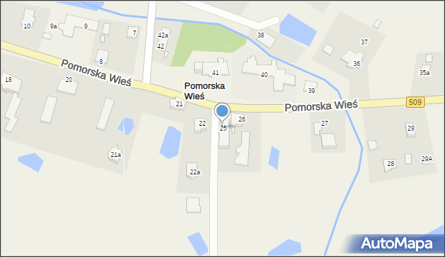 Pomorska Wieś, Pomorska Wieś, 25, mapa Pomorska Wieś