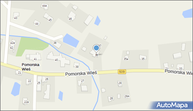 Pomorska Wieś, Pomorska Wieś, 36, mapa Pomorska Wieś