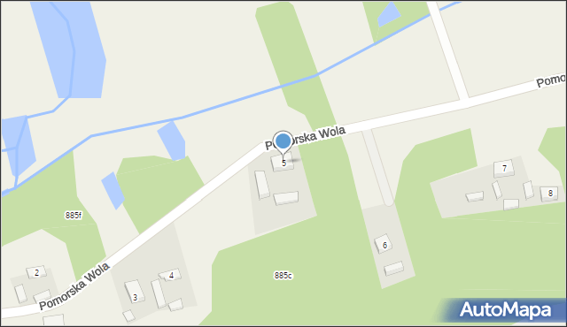 Pomorska Wola, Pomorska Wola, 5, mapa Pomorska Wola