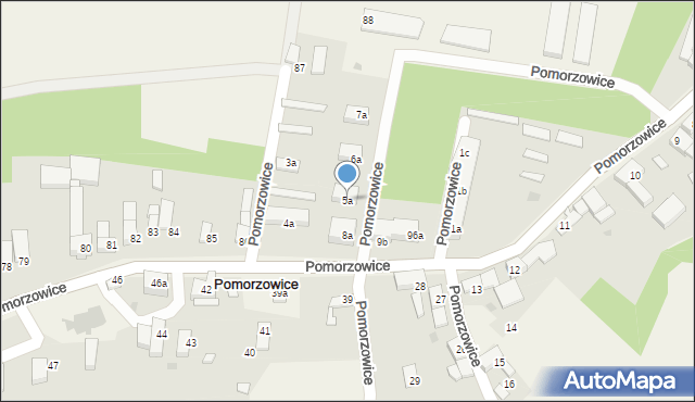 Pomorzowice, Pomorzowice, 5a, mapa Pomorzowice