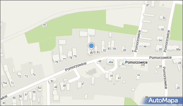 Pomorzowice, Pomorzowice, 80, mapa Pomorzowice