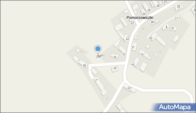 Pomorzowiczki, Pomorzowiczki, 18a, mapa Pomorzowiczki