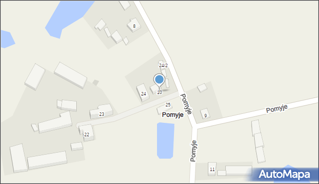 Pomyje, Pomyje, 10, mapa Pomyje