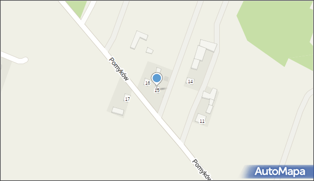 Pomyków, Pomyków, 15, mapa Pomyków
