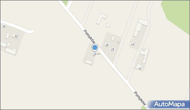 Pomyków, Pomyków, 17, mapa Pomyków
