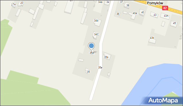 Pomyków, Pomyków, 35A, mapa Pomyków