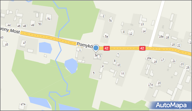 Pomyków, Pomyków, 3a, mapa Pomyków