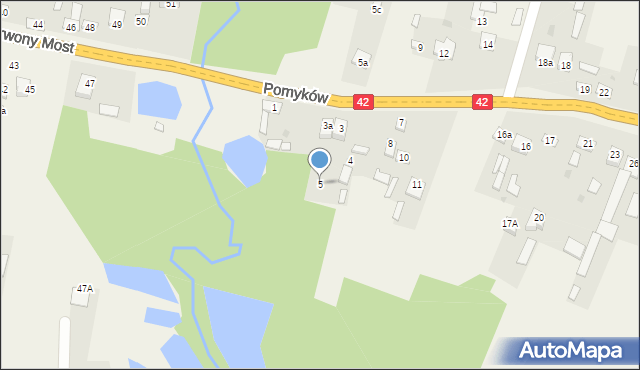 Pomyków, Pomyków, 5, mapa Pomyków