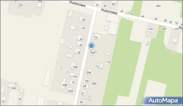 Pomyków, Pomyków, 71A, mapa Pomyków