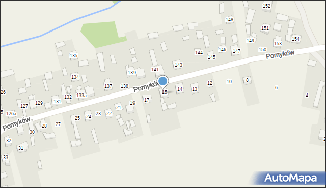 Pomyków, Pomyków, 16, mapa Pomyków