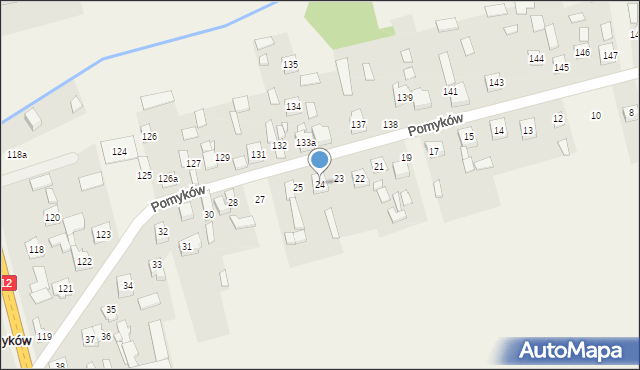 Pomyków, Pomyków, 24, mapa Pomyków