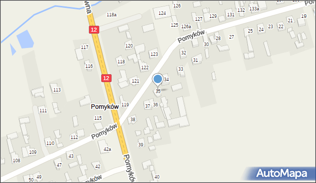 Pomyków, Pomyków, 35, mapa Pomyków
