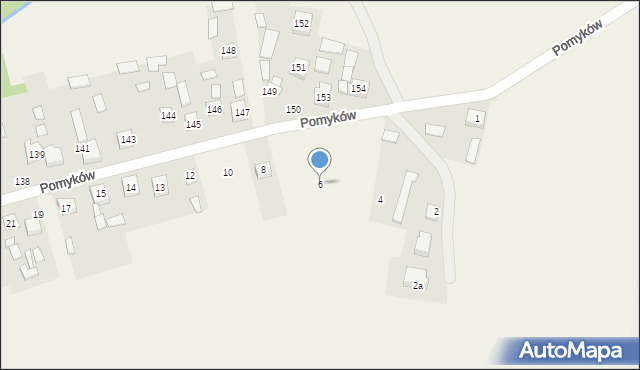 Pomyków, Pomyków, 6, mapa Pomyków