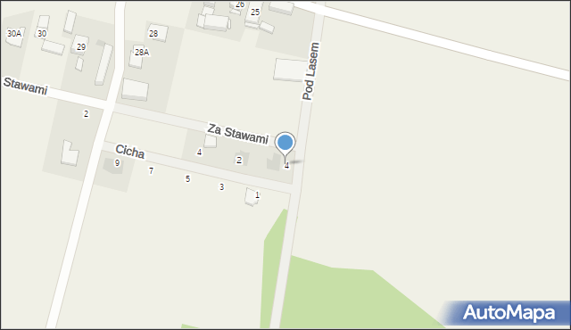 Pomykowo, Pod Lasem, 4, mapa Pomykowo